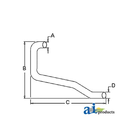 A & I Products Horizontal Outlet Pipe 36" x20" x2.5" A-311051